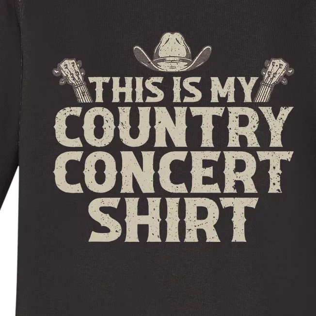 Cool Country Concert For Wo Country Music Lover Baby Long Sleeve Bodysuit