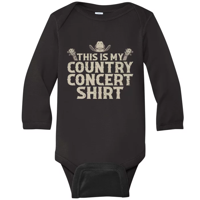 Cool Country Concert For Wo Country Music Lover Baby Long Sleeve Bodysuit