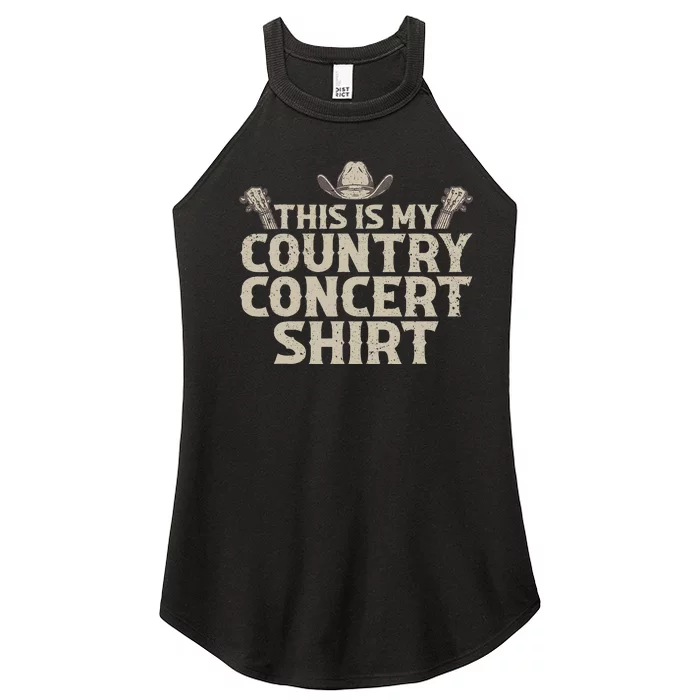 Cool Country Concert For Wo Country Music Lover Women’s Perfect Tri Rocker Tank