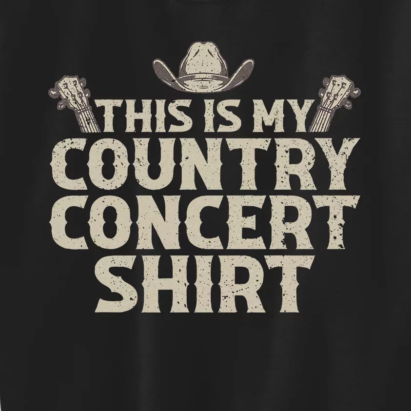 Cool Country Concert For Wo Country Music Lover Kids Sweatshirt