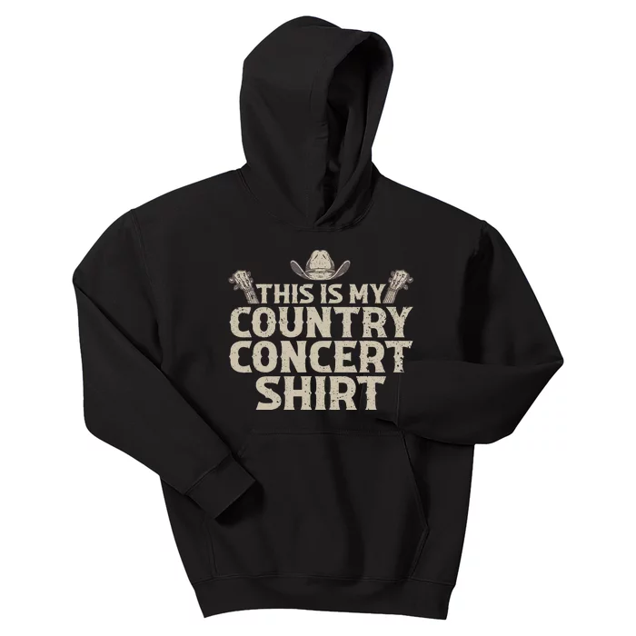 Cool Country Concert For Wo Country Music Lover Kids Hoodie