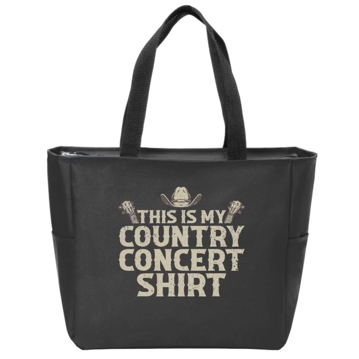 Cool Country Concert For Wo Country Music Lover Zip Tote Bag