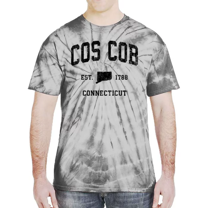 Cos Cob Connecticut Ct Vintage Athletic Sports Tie-Dye T-Shirt