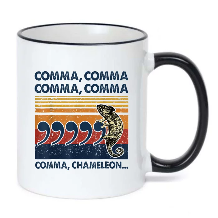 Comma Comma Chameleon Funny Grammar English Teacher Black Color Changing Mug