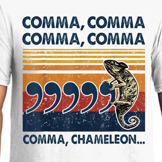 Comma Comma Chameleon Funny Grammar English Teacher Pajama Set