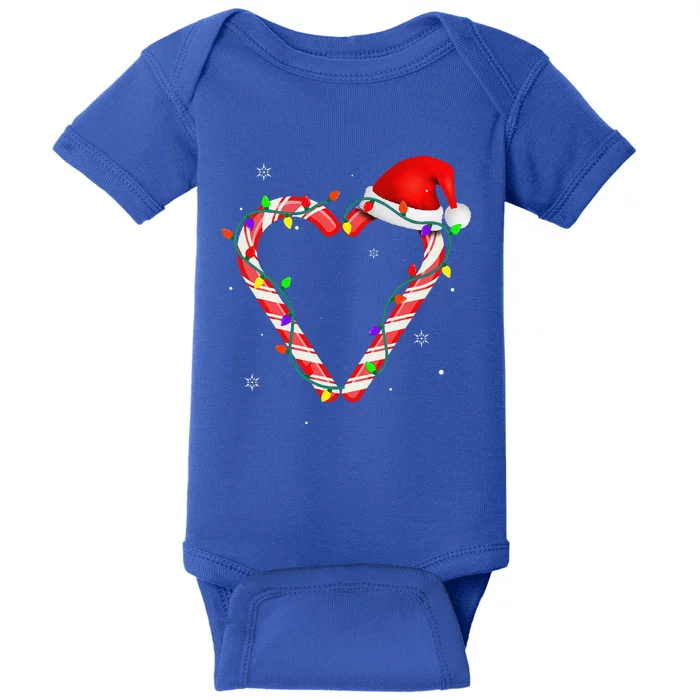 Candy Cane Crew Christmas Lights Family Matching Xmas Baby Bodysuit