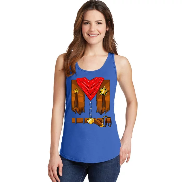 Cowboy Costume Cowgirl Halloween Ladies Essential Tank