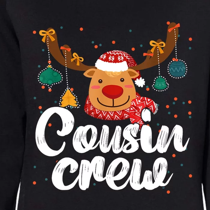 Cousin Crew Christmas Reindeer Funny Xmas Matching Family Cool Gift Womens California Wash Sweatshirt