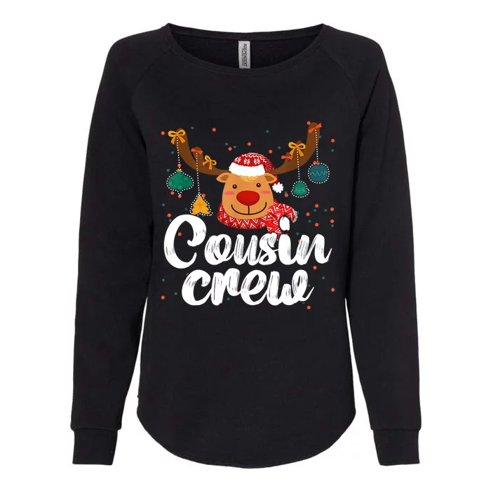 Cousin Crew Christmas Reindeer Funny Xmas Matching Family Cool Gift Womens California Wash Sweatshirt