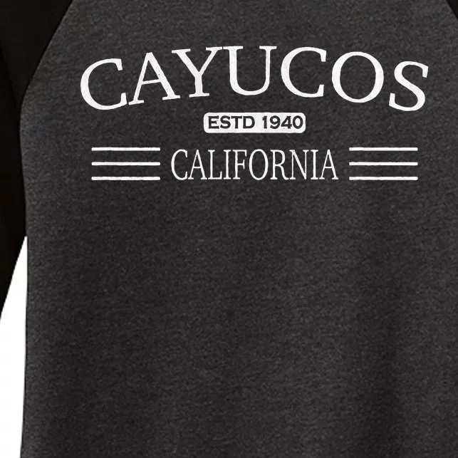 Cayucos California Women's Tri-Blend 3/4-Sleeve Raglan Shirt