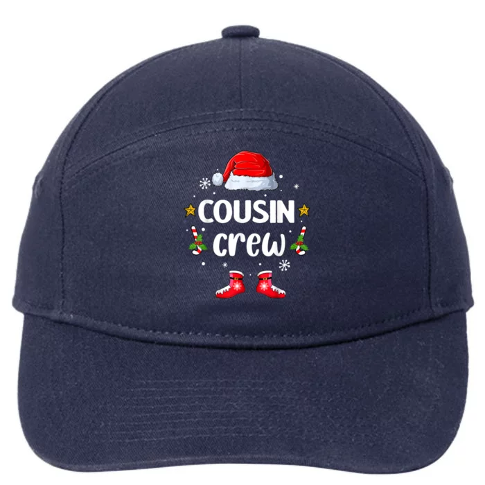 Cousin Crew Christmas Family Squad Naughty Matching Santa Gift 7-Panel Snapback Hat