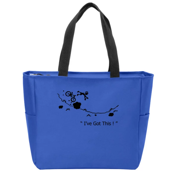 Cycling Crash Zip Tote Bag