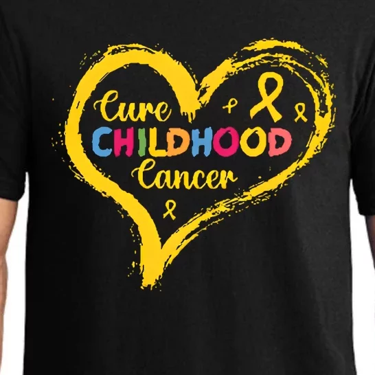 Cure Childhood Cancer September Gold Cancer Awareness Month Pajama Set