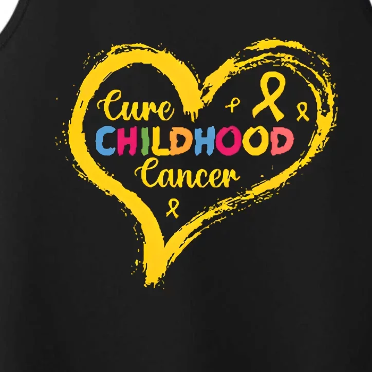 Cure Childhood Cancer September Gold Cancer Awareness Month Performance Tank