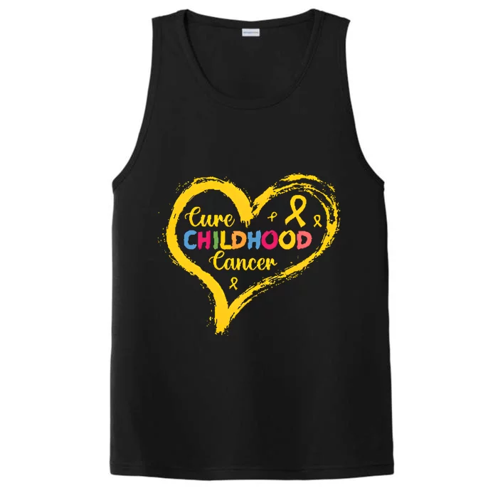 Cure Childhood Cancer September Gold Cancer Awareness Month Performance Tank