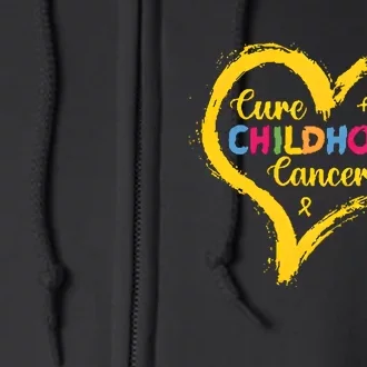 Cure Childhood Cancer September Gold Cancer Awareness Month Full Zip Hoodie