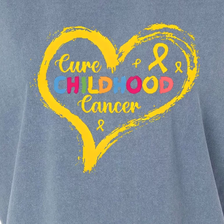 Cure Childhood Cancer September Gold Cancer Awareness Month Garment-Dyed Women's Muscle Tee