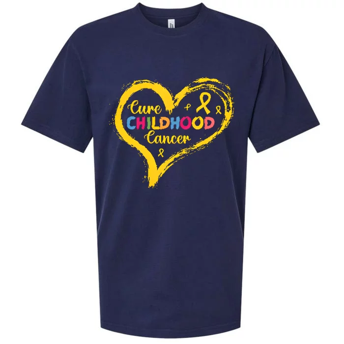 Cure Childhood Cancer September Gold Cancer Awareness Month Sueded Cloud Jersey T-Shirt