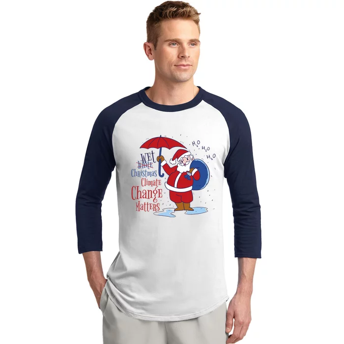 Climate Change Christmas Baseball Sleeve Shirt