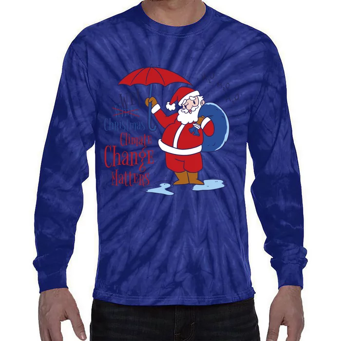 Climate Change Christmas Tie-Dye Long Sleeve Shirt