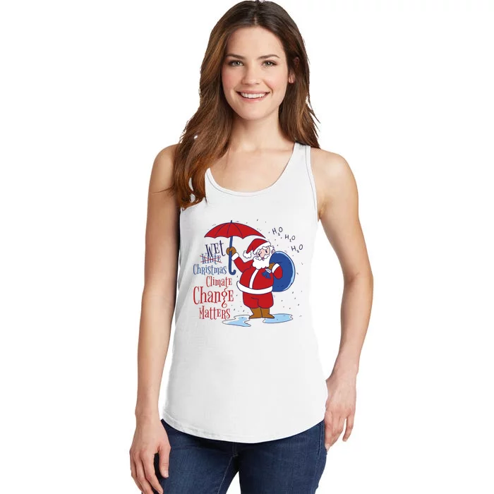 Climate Change Christmas Ladies Essential Tank