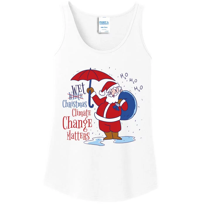 Climate Change Christmas Ladies Essential Tank