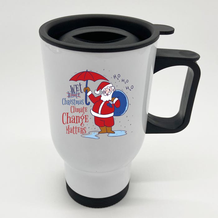 Climate Change Christmas Front & Back Stainless Steel Travel Mug