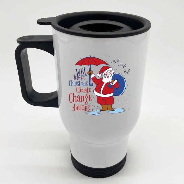 Climate Change Christmas Front & Back Stainless Steel Travel Mug