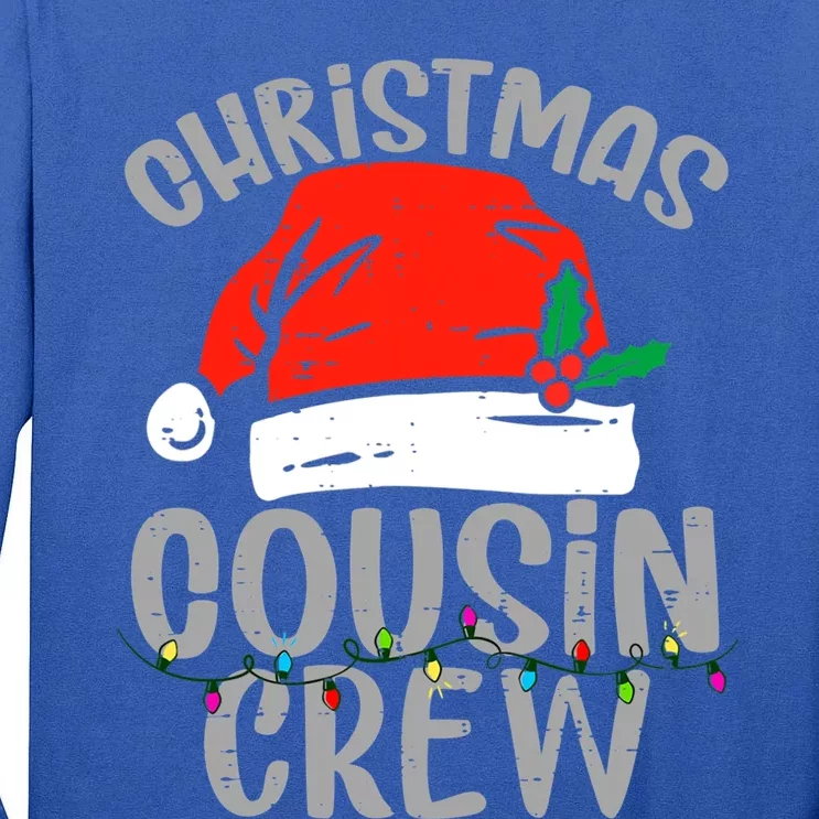 Cousin Crew Christmas Squad Santa Funny Xmas Pajama Gift Tall Long Sleeve T-Shirt