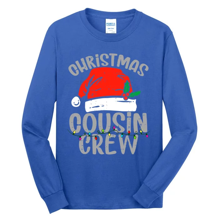 Cousin Crew Christmas Squad Santa Funny Xmas Pajama Gift Tall Long Sleeve T-Shirt