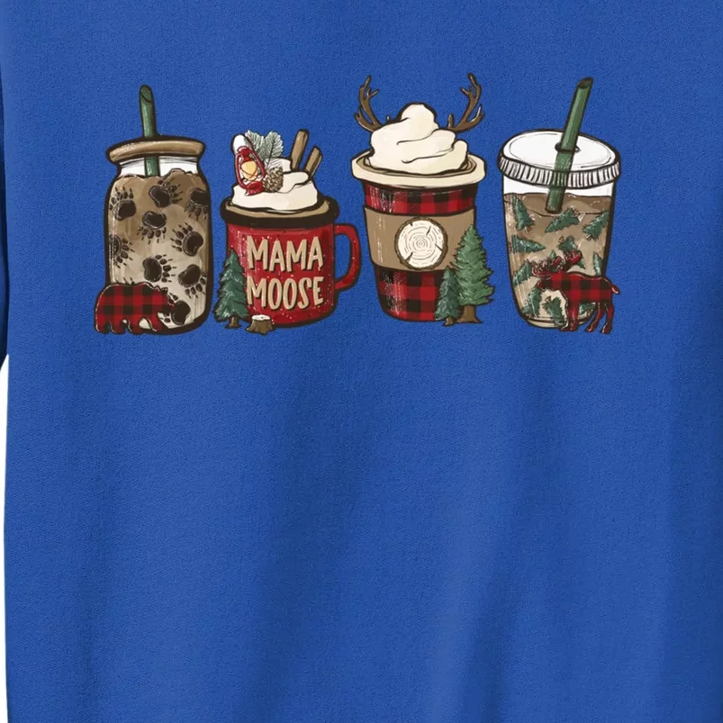 Cabin Christmas Coffee Mama Moose Holiday S Funny Gift Sweatshirt