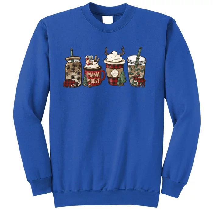 Cabin Christmas Coffee Mama Moose Holiday S Funny Gift Sweatshirt