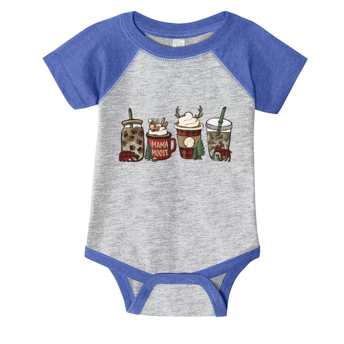 Cabin Christmas Coffee Mama Moose Holiday S Funny Gift Infant Baby Jersey Bodysuit