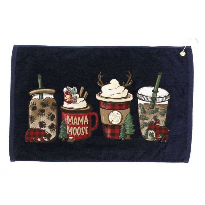 Cabin Christmas Coffee Mama Moose Holiday S Funny Gift Grommeted Golf Towel