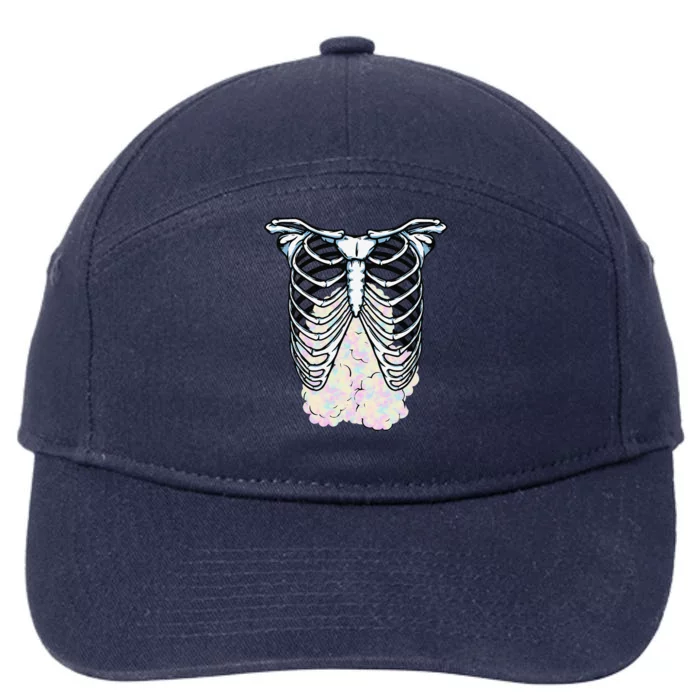 Cotton Cute Candy Rib Cage Easy Lazy Last Minute Party 7-Panel Snapback Hat