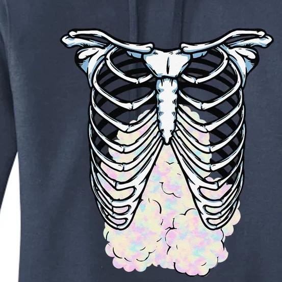 Cotton Cute Candy Rib Cage Easy Lazy Last Minute Party Women's Pullover Hoodie