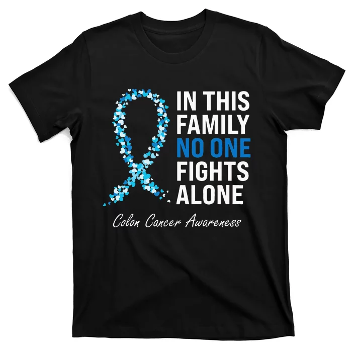 Colorectal Cancer Colon Cancer Blue Ribbon T-Shirt