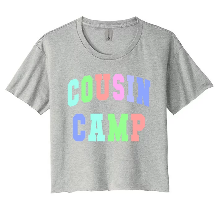 College Cousin Camp Aunt Team Family Vibes Best Ever Gift Women's Crop Top Tee