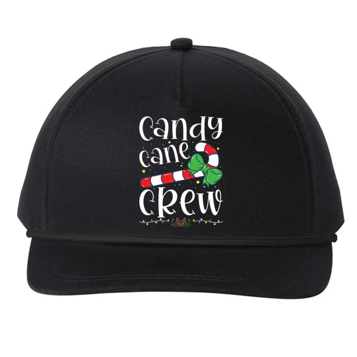 Candy Cane Crew Funny Christmas Candy Lover Xmas Snapback Five-Panel Rope Hat