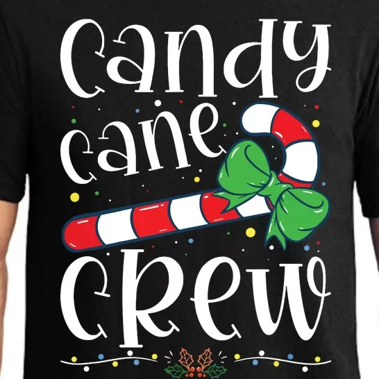 Candy Cane Crew Funny Christmas Candy Lover Xmas Pajama Set