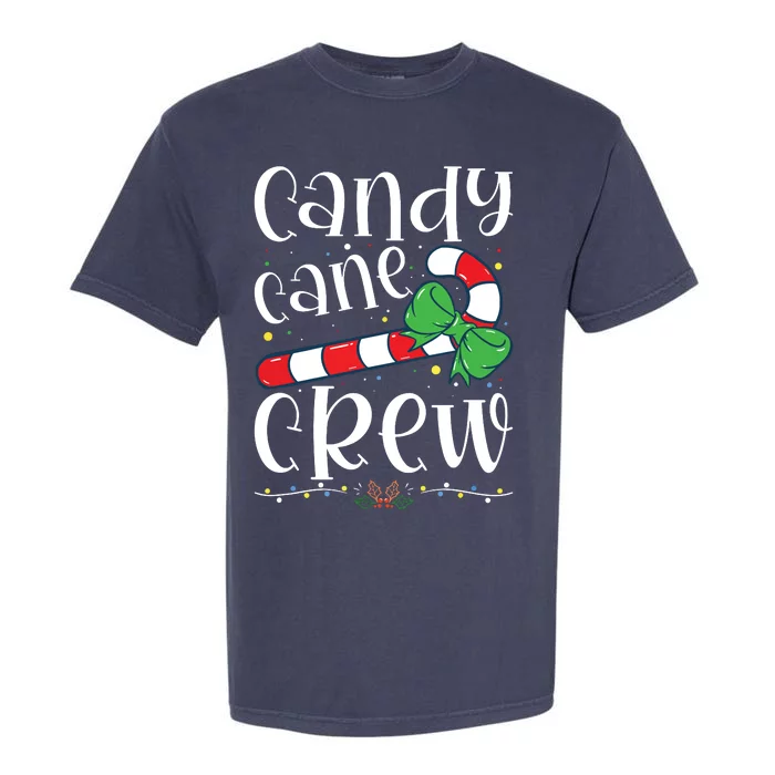 Candy Cane Crew Funny Christmas Candy Lover Xmas Garment-Dyed Heavyweight T-Shirt