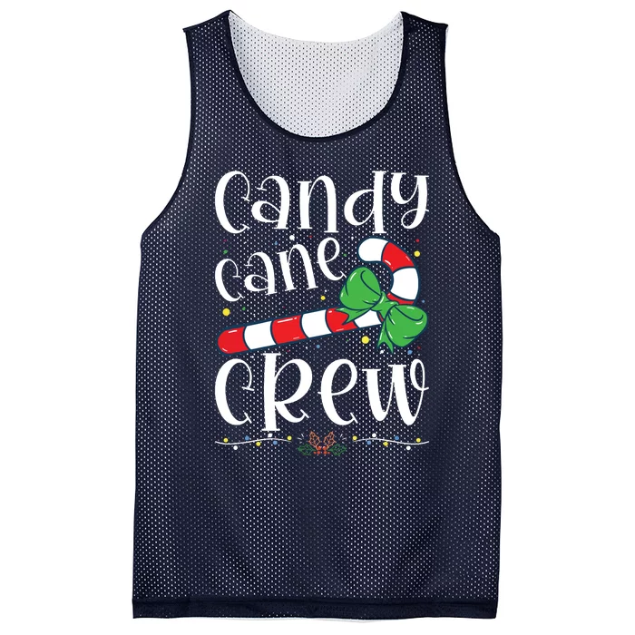 Candy Cane Crew Funny Christmas Candy Lover Xmas Mesh Reversible Basketball Jersey Tank