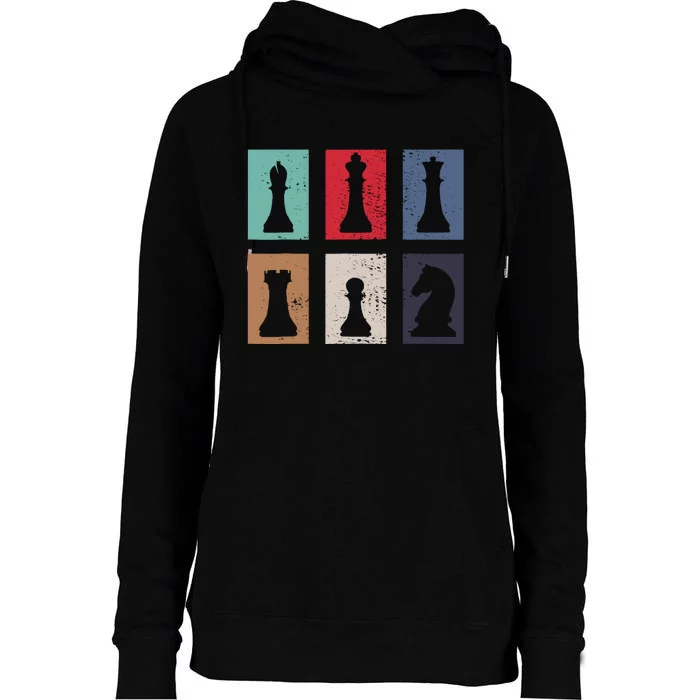 Chess Chess Womens Funnel Neck Pullover Hood