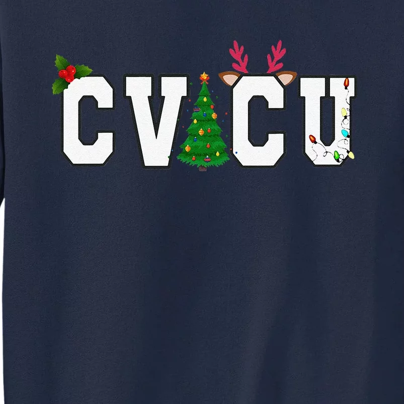 CVICU Christmas Cardiovascular Intensive Care Unit Nurse ICU Tall Sweatshirt