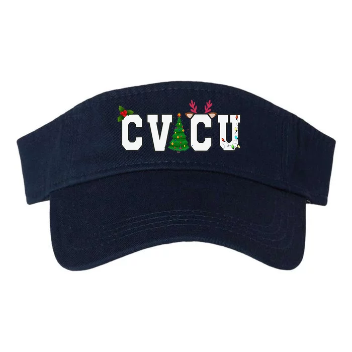 CVICU Christmas Cardiovascular Intensive Care Unit Nurse ICU Valucap Bio-Washed Visor