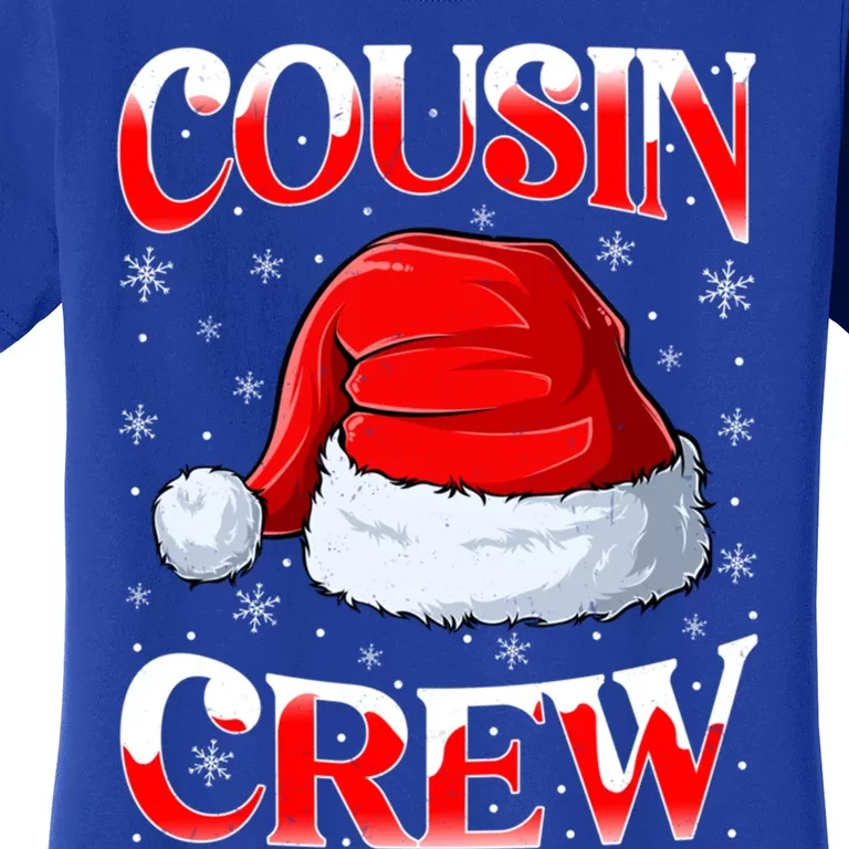 Cousin Crew Christmas Squad Santa Hat Pajamas Family Xmas Great Gift Women's T-Shirt