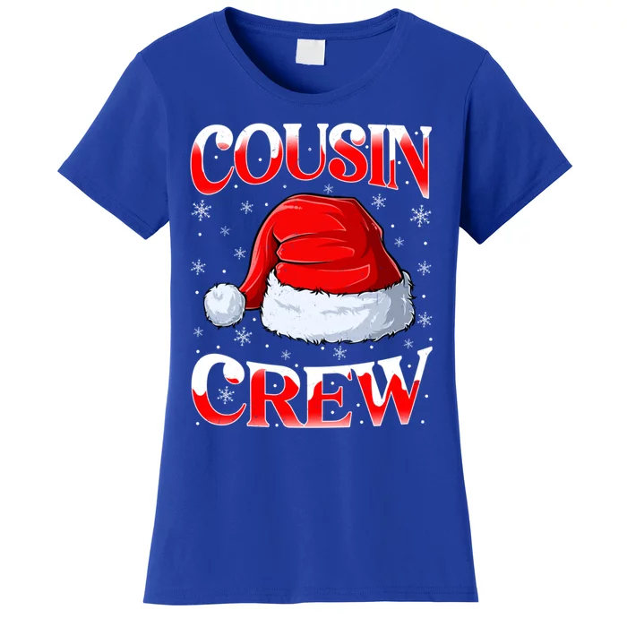 Cousin Crew Christmas Squad Santa Hat Pajamas Family Xmas Great Gift Women's T-Shirt