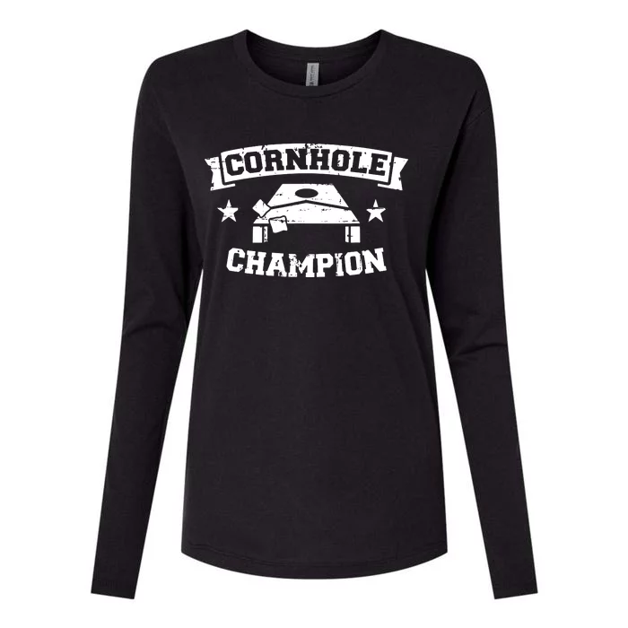 Cornhole Champion Womens Cotton Relaxed Long Sleeve T-Shirt