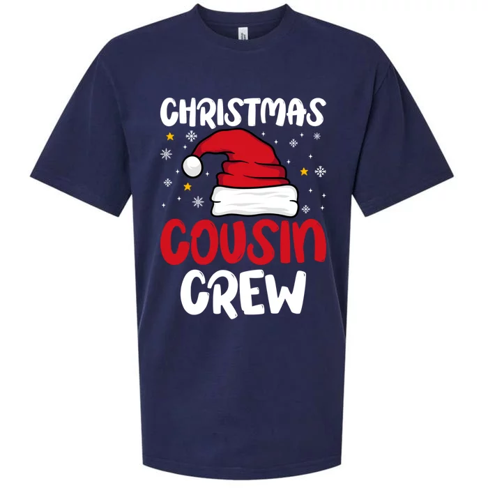 Cousin Crew Christmas Funny Family Matching Santa Elf Xmas Gift Sueded Cloud Jersey T-Shirt