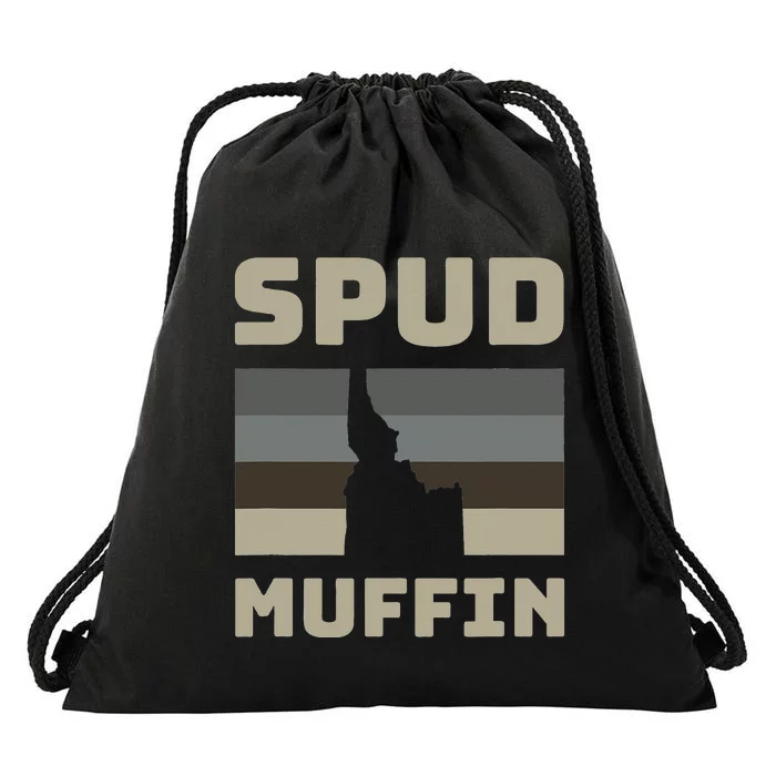 Cool Camo Colors Travel Idaho Potatoes Spud Muffin Design Drawstring Bag